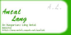antal lang business card